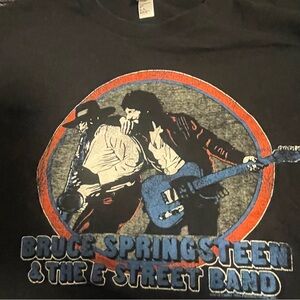Bruce Springsteen & the E St Band, American Apparel Black Tee, Youth Medium